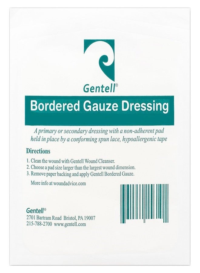 Gentell Bordered Gauze Dressings, 4x4 Inch (1 Pack of 20)